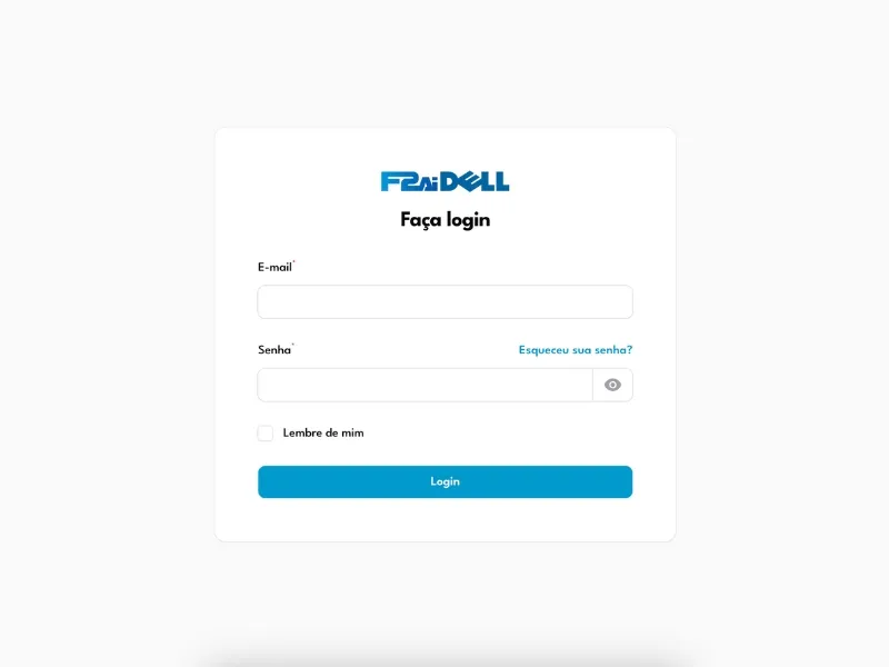 Tela de login do sistema F2AI